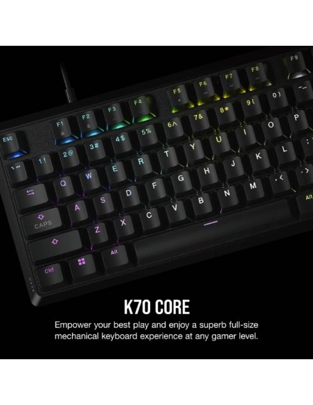 TECLADO GAMER CORSAIR K70 CORE RGB ( CH-910971E-SP ) MLX RED V2 | LED-RGB