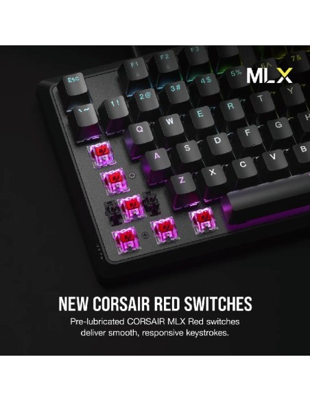 TECLADO GAMER CORSAIR K70 CORE RGB ( CH-910971E-SP ) MLX RED V2 | LED-RGB