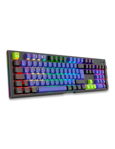 TECLADO GAMER ANTRYX MK865 TRIX ( AMK-865TXKRE-SP ) NEGRO/LILA| SWITCH OUTEMU RED | LED-RGB