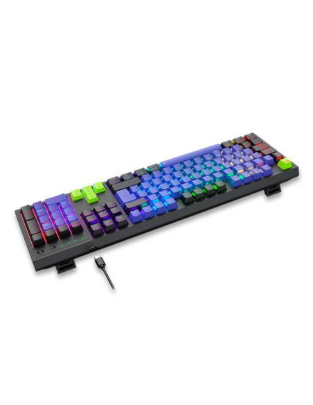 TECLADO GAMER ANTRYX MK865 TRIX ( AMK-865TXKRE-SP ) NEGRO/LILA| SWITCH OUTEMU RED | LED-RGB