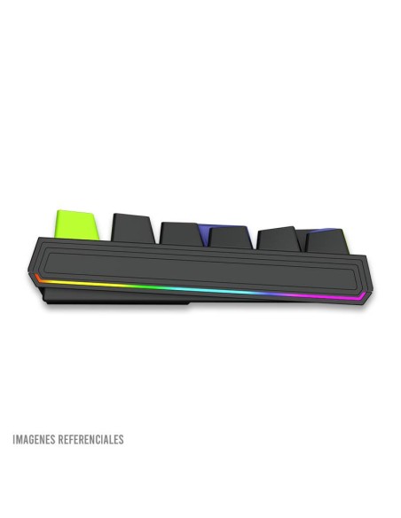 TECLADO GAMER ANTRYX MK865 TRIX ( AMK-865TXKBL-SP ) NEGRO/LILA | SWITCH OUTEMU BLUE | LED-RGB