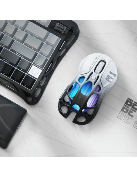 MOUSE GAMER GRAVASTAR MERCURY M1 PRO GRANDIENT BLACK (M1 PRO-GBLK) WIRELESS| 26000 DPI| LED-RGB