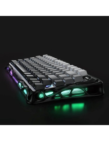 TECLADO GAMER GRAVASTAR MERCURY K1 ( GSK1-GBLK ) WIRELESS - BT - WIRED | SWITCH KAILH CHERRY PINK LINEAR | LED-RGB