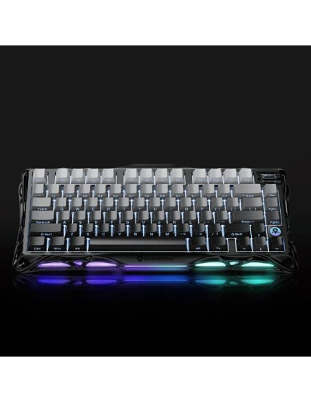 TECLADO GAMER GRAVASTAR MERCURY K1 ( GSK1-GBLK ) WIRELESS - BT - WIRED | SWITCH KAILH CHERRY PINK LINEAR | LED-RGB