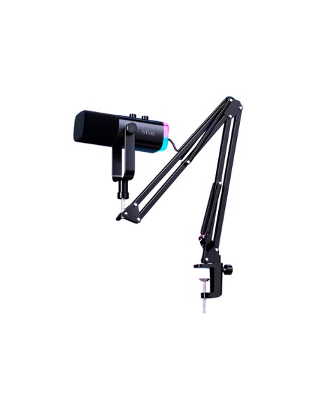 MICROFONO FIFINE AM8T CON BRAZO ( AM8T-B ) BLACK | XLR DINAMICO | LED-RGB