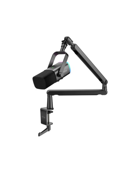 MICROFONO FIFINE TAM8 AMPLIGAME + BRAZO (TAM8-B) BLACK| DINAMICO| LED-RGB