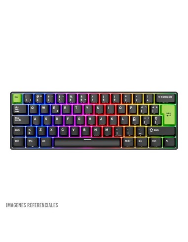 TECLADO GAMER ROYAL KLUDGE RK C61 BLACK GREEN|...