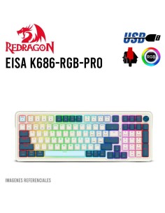 TECLADO GAMER REDRAGON EISA ( K686WB-RGB-PRO ) SWITCH RED...