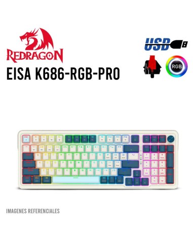 TECLADO GAMER REDRAGON EISA ( K686WB-RGB-PRO )...