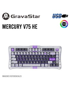 TECLADO GAMER GRAVASTAR MERCURY V75 HE (GSV75-GWT)...