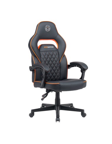 SILLA GAMER HALION (AG-103) NEGRO/NARANJA