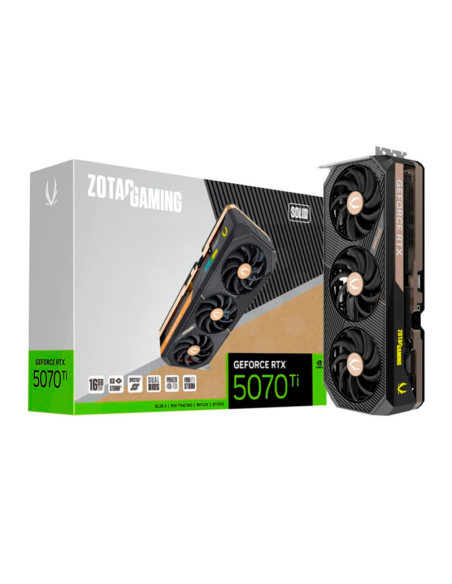 TARJETA DE VIDEO ZOTAC GAMING GEFORCE RTX 5070 TI SOLID OC 16GB GDDR7 (ZT-B50710J-10P) 256 BIT