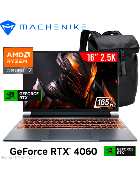 LAPTOP GAMER MACHENIKE L16 PRO RYZEN 7-7735H 16GB 1TB SSD T. VIDEO RTX 4060 8GB 16 2.5K 165HZ WINDOWS 11