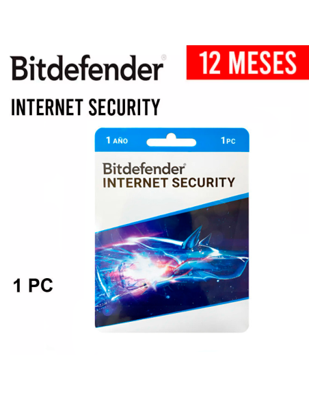 ANTIVIRUS BITDEFENDER INTERNET SECURITY 1 PC 12 MESES (B11020059)