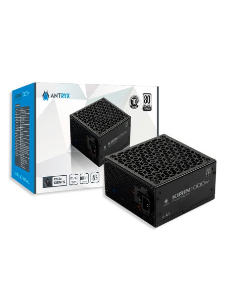 FUENTE DE PODER ANTRYX 1000W KIRIN PLATINUM (XPH1000-A) 80 PLUS PLATINUM| PCIE 5.0| MODULAR