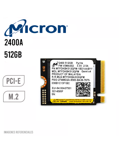 DISCO SOLIDO SSD 512GB PCIE | NVME | GEN4 | OEM...