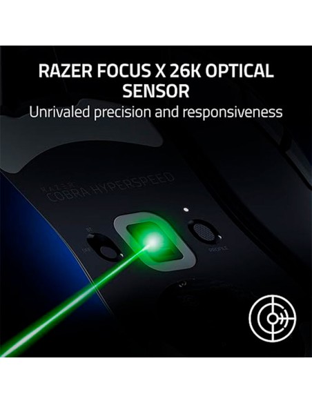 MOUSE GAMER RAZER COBRA HYPERSPEED (RZ01-05570100-R3U1) WIRELESS| SEMSOR FOCUS X 26K DPI| LED-RGB