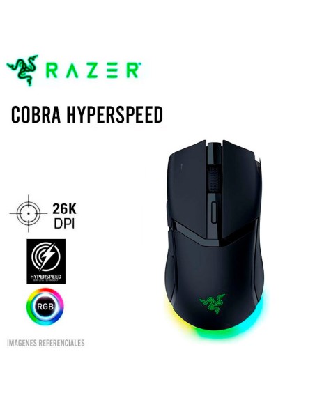 MOUSE GAMER RAZER COBRA HYPERSPEED (RZ01-05570100-R3U1) WIRELESS| SEMSOR FOCUS X 26K DPI| LED-RGB