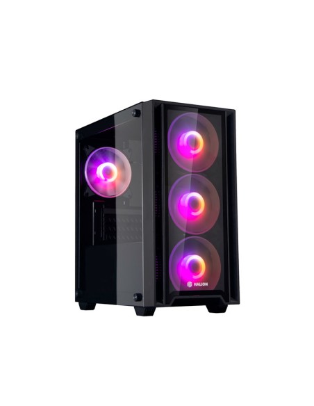CASE GAMER HALION RAGNAROK 320 ( RAGNAROK-320 ) 550W | VIDRIO TEMPLADO | LED-RGB