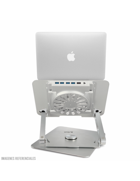 STAND PARA LAPTOP IDOCK GALAXY I60 3.0 (N79-360) ERGONOMICO 360°| 5-USB| ALUMINIO
