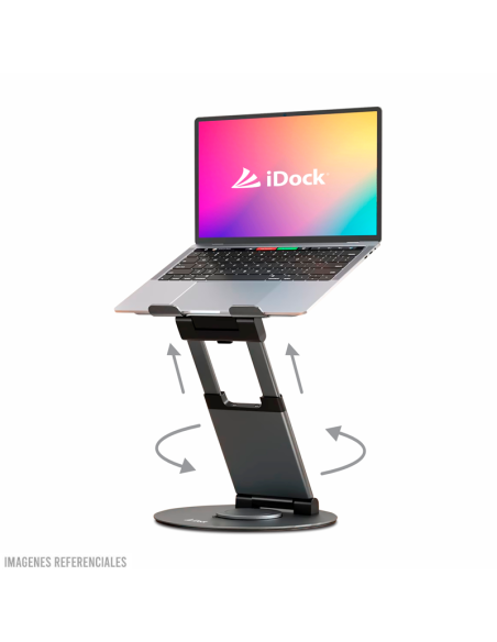 STAND PARA LAPTOP IDOCK SATELLITE I70 (N19-2) 360°| ALUMINIO NEGRO