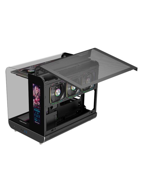 CASE GAMER ESGAMING AIRCRAFT 007 S/ FUENTE VIDRIO TEMPLADO PANTALLA LCD 3XLED-RGB