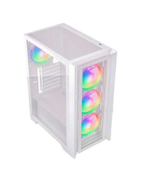 CASE GAMER HALION TITAN 109 WHITE S/ FUENTE VIDRIO TEMPLADO 4XLED-RGB