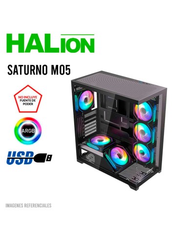 CASE GAMER HALION FISH TANK SATURNO M05...