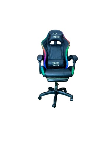 SILLA GAMER TAURX YT-1209 RGB NEGRO | LED-RGB