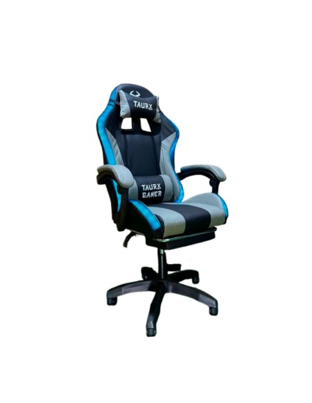 SILLA GAMER TAURX YT-1209 RGB NEGRO/PLOMO | LED-RGB