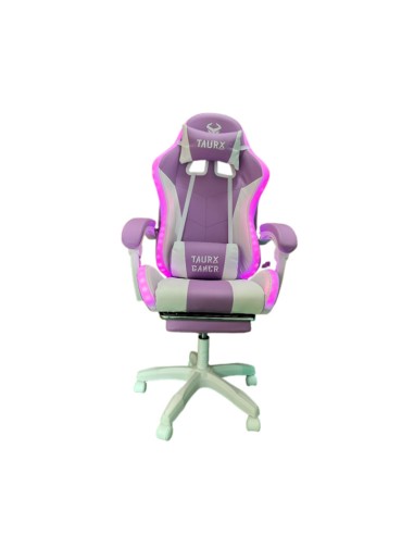 SILLA GAMER TAURX YT-1209 RGB BLANCO/LILA |...