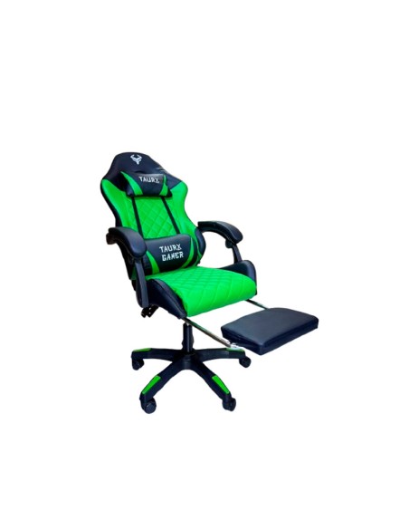 SILLA GAMER TAURX YT SERIES NEGRO/VERDE