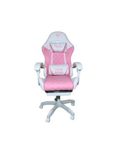 SILLA GAMER TAURX YT SERIES BLANCO/ROSA
