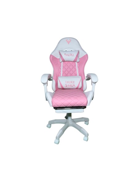 SILLA GAMER TAURX YT SERIES BLANCO/ROSA