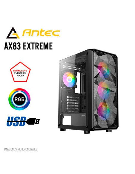 CASE ANTEC AX83 EXTREME ( 0-761345-10042-7 ) S/FUENTE | LED-RGB
