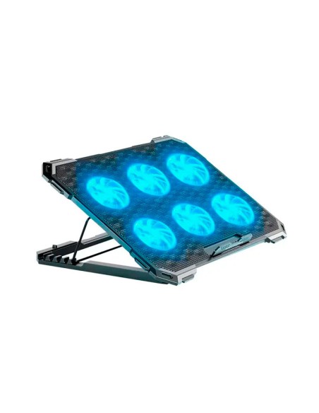 COOLER PARA LAPTOP IDOCK N2 THERMAL (K21) 6 VENTILADORES| 2-USB| LED- BLUE