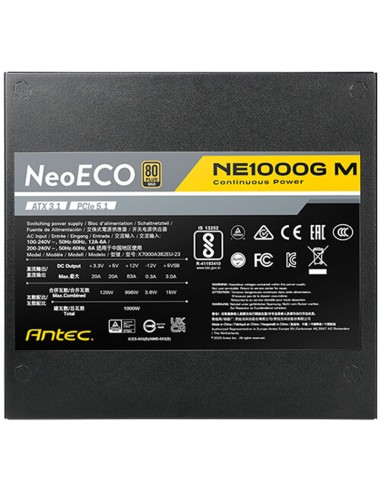 FUENTE DE PODER ANTEC NEOECO NE1000G 1000W 80+...