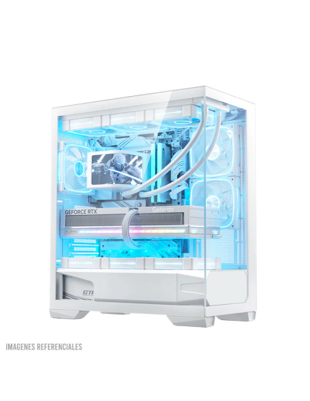 CASE GAMER THUNDEROBOT BLACKWARRIOR WHITE ( GQX25AWS ) | VIDRIO TEMPLADO MAGNETICO