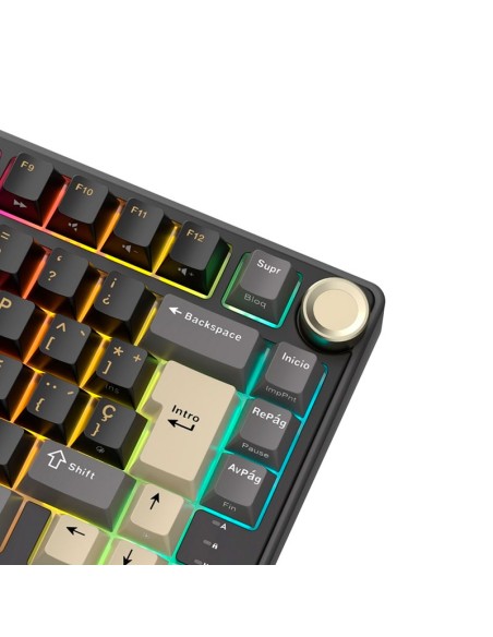 TECLADO GAMER ROYAL KLUDGE ( RK R75) PHANTOM| SILVER SWITCH| CABLEADO | LED-RGB