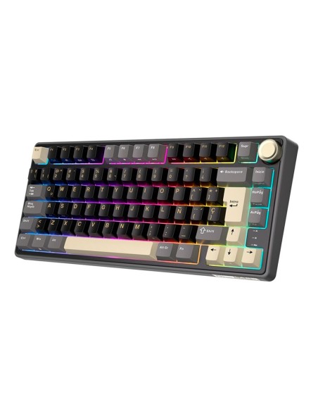 TECLADO GAMER ROYAL KLUDGE ( RK R75) PHANTOM| SILVER SWITCH| CABLEADO | LED-RGB