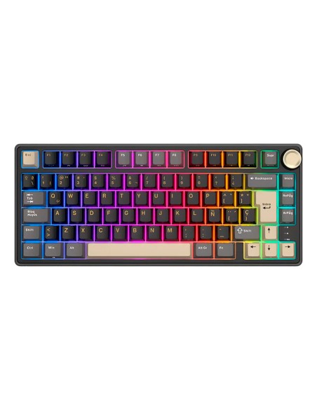 TECLADO GAMER ROYAL KLUDGE ( RK R75) PHANTOM| SILVER SWITCH| CABLEADO | LED-RGB