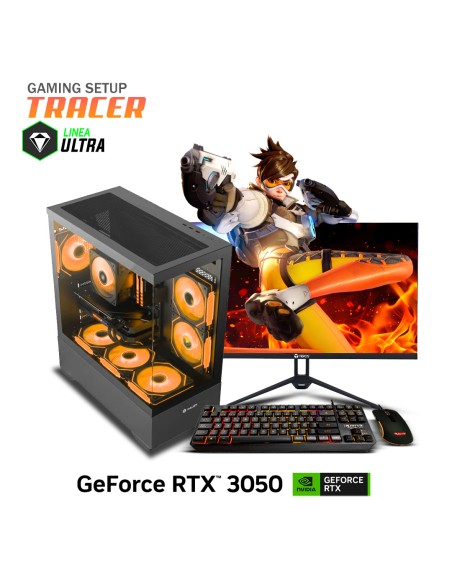 COMPUTADORA GAMER TRACER ULTRA 5-225 16GB 1TB SSD GEFORCE RTX 3050 + 23.8" FHD 144HZ + KIT RAPTOR