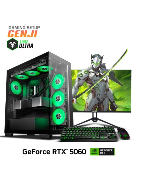 PC GAMER GENJI I7-12700F 16GB 1TB SSD GEFORCE RTX 5060 8GB+ 27 FHD 144HZ + KIT RAPTOR