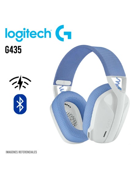 AUDIFONO GAMER LOGITECH G435 LIGHTSPEED ( 981-001073 ) WIRELESS - BT | WHITE/LILA