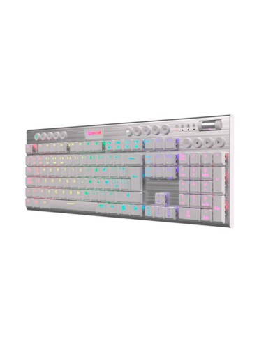 TECLADO GAMER REDRAGON HORUS FS WHITE WIRELESS...