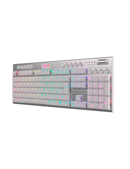 TECLADO GAMER REDRAGON HORUS FS WHITE WIRELESS ( K618W-RGB ) GAMING | BT | SWITCH RED | LED-RGB