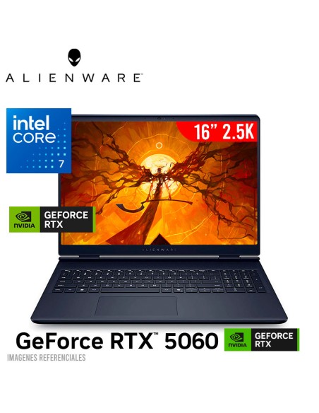 LAPTOP GAMER DELL ALIENWARE AURORA 16 AC16250 CORE 7-240H 32GB 1TB SSD RTX 5060 8GB 16" 2.5K WINDOWS 11 (GCTYH)