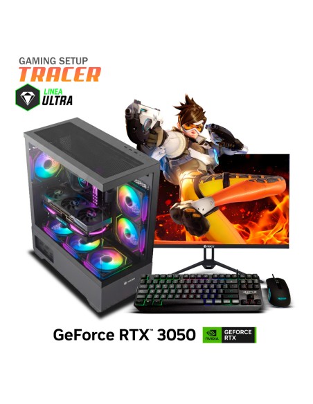 PC GAMER TRACER ULTRA 5-225 16GB 1TB SSD GEFORCE RTX 3050 + 23.8" FHD 144HZ + KIT RAPTOR