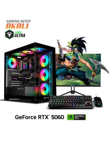 PC GAMER AKALI ULTRA 5 225 16GB 1TB SSD GEFORCE RTX 5060 8GB + 27 FHD 144HZ + KIT RAPTOR