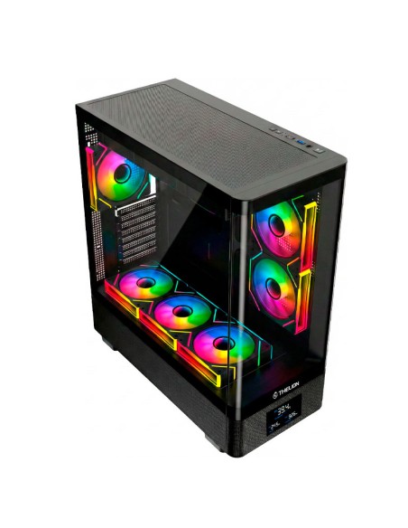 CASE THELION MAGNUS MG-215 DIGITAL S/FUENTE| V.TEMPLADO CURVO| 6 LED-ARGB